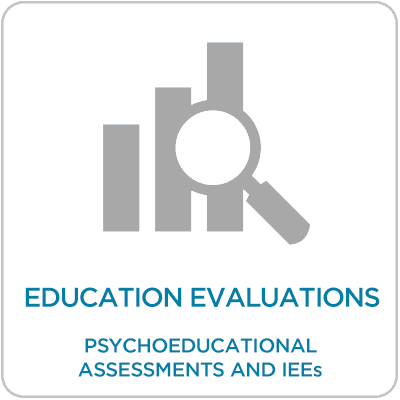 Education evaluations and Independent Educational Evaluations (IEEs) include psychoeducational assessments.