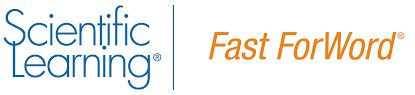 The logos for scientific learning and fast forword, academic services.